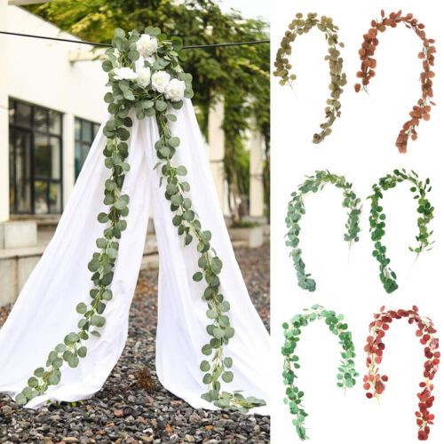2m Artificial Eucalyptus Vine Garland Rattan Silk Flower Wedding Party Decors