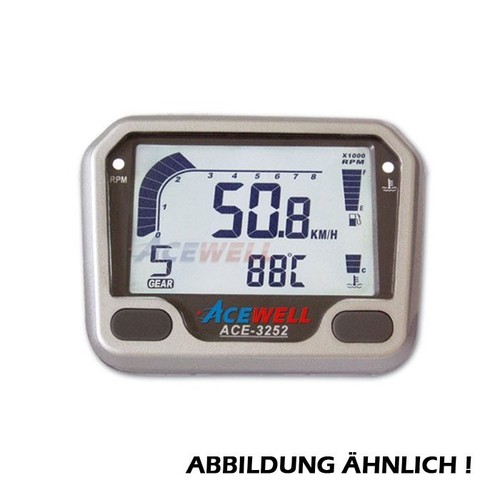 242594 ACE-3250S 3252S Multifunktionelles Motorrad Digitalinstrument schwarz,