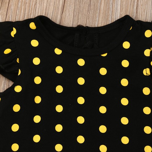 Toddler Kids Baby Girls Outfits Clothes T-shirt Tops+Strap Dress Skirt 2PCS Sets