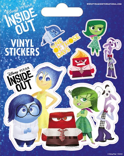 Inside Out Set Of 5 Vinyl Stickers Decals Official Licensed Merchandise