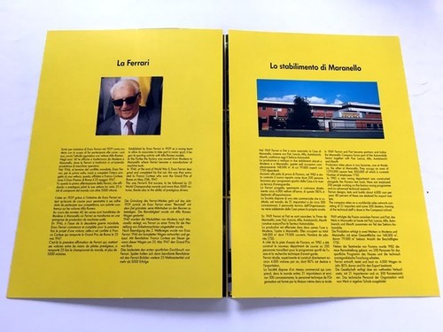 1989 Ferrari Sales Brochure Catalog Enzo F40 Testarossa 412 328GTS Mondial