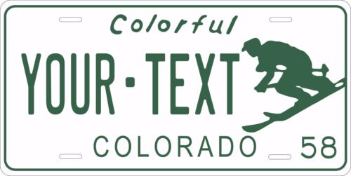 Colorado 1958 Personalized Custom License Plate Car Motorcycle Bike