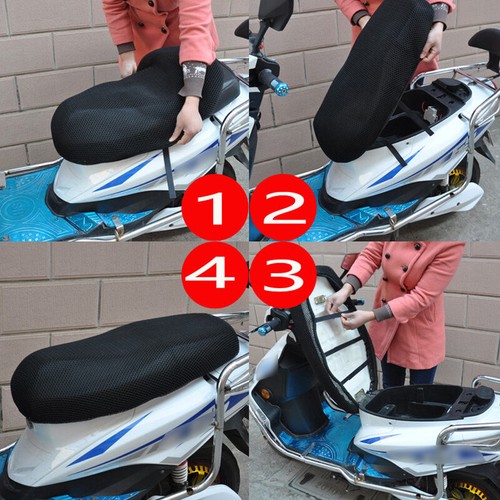 Universal Motorcycle 3D Seat Cover Heat Insulation Sleeve Stretchable