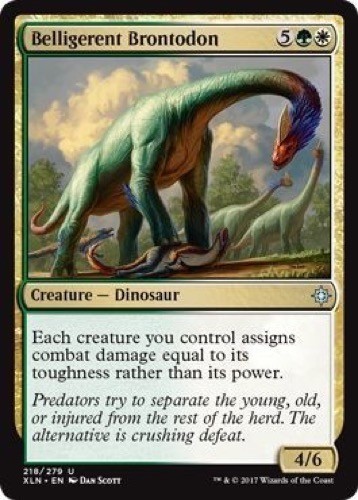 Uncommon - Ixalan 218//279 4 x Belligerent Brontodon