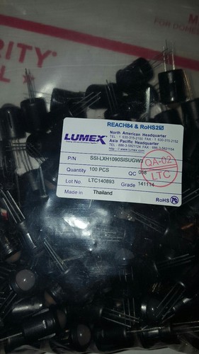 100Lumex SSI-LXH1090SISUGW3 10mm red and green panel mount leds