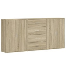 Sideboards Cupboard Storage Cabinet Highboard 2 pcs Engineered Wood vidaXL