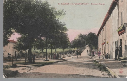 Rue des Roches CPA ST LAURENT DE CHAMOUSSET 69