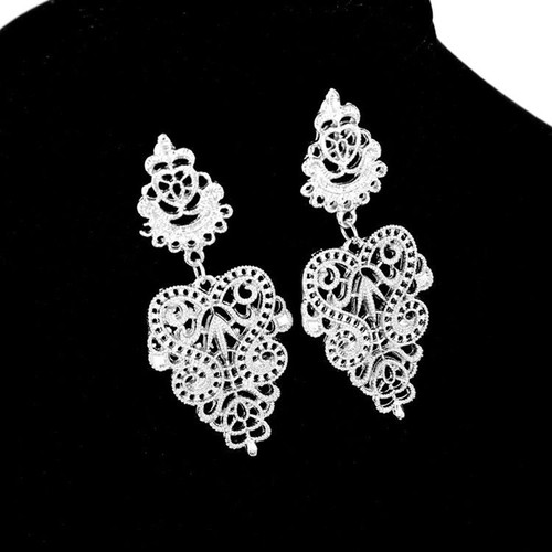Paire Femme Boucles Oreilles Feuilles Goutte Bohême Dangle Bijoux Fantaisie Punk