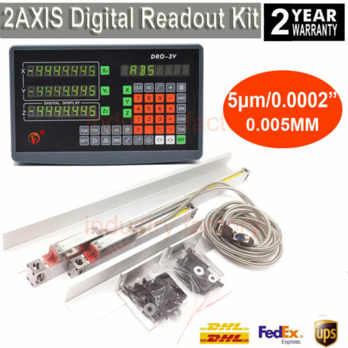PRECISION 2 axe sortie de lecture échelle linéaire Dro Display Kit 5μm Fraisage Tour