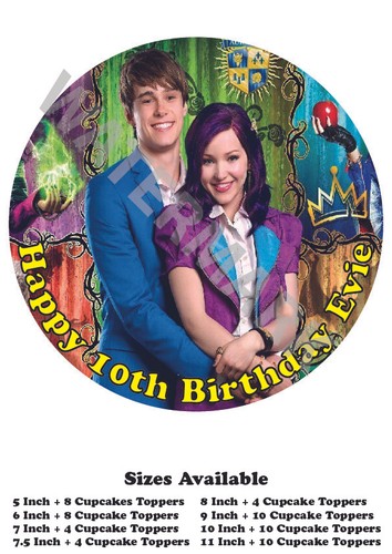 Descendants 3 Personalised Edible Wafer Icing Cake Topper Costco Size upto A3