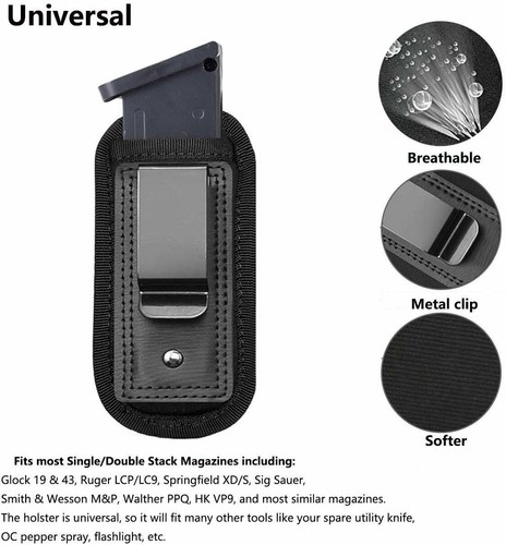 Paquete De 3 Bolsas De Revista Universal Iwb Holster Para Llevar Oculto Dentro