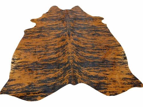 Peau De Vache Tapis Veritable Exotique Imprimé Marron en 215 x 175 cm Peau De Vache Tapis Veritable Exotique Imprimé Marron en 215 x 175 cm
