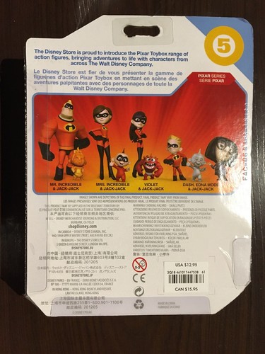 Mr Disney Pixar ToyBox Action Figure Lot-Set of 3 Violet Incredible and Mrs
