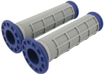 New Renthal Dual compound ATV grey Blue grips Yamaha Raptor 660 660r 700 700r