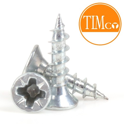 M3 X 15mm Timco woodscrews 100 Pack aglomerado Cinc Plateado hilo de cabeza avellanada