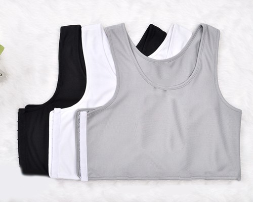 US Short Chest Breast Binder Lesbian Trans Tomboy Shaper Cosplay Vest Tank Top