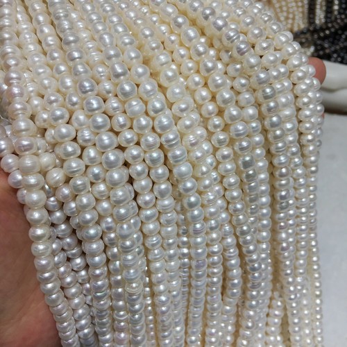 JYX Natural Cultured Freshwater Pearl Loose Beads Strand DIY Handmade Jewelry