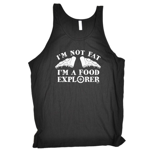 Im Not Fat Food Explorer Funny Novelty Vest Singlet Top