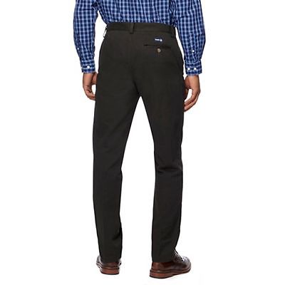 Maine New England Men Dark Green Tailored Cotton Chinos