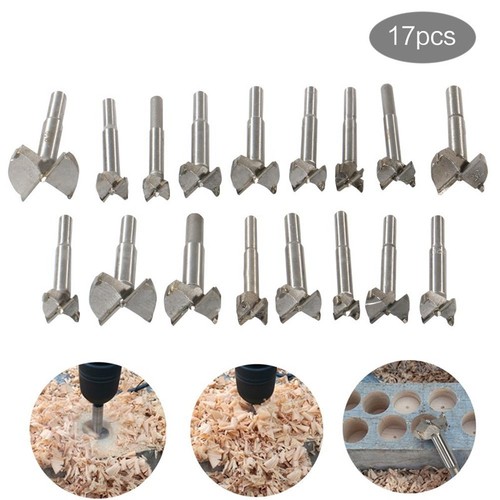 17 Stueck Kohlenstoff High Speed Steel S6J9 Holzbearbeitung Forstnerbohrer Sets