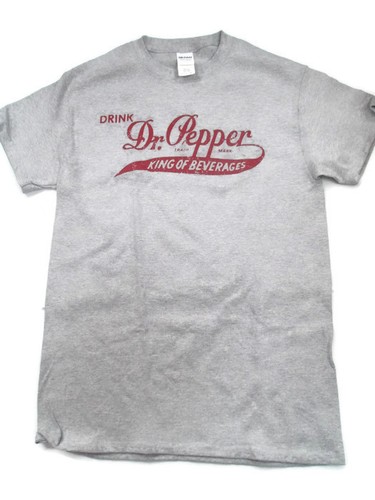 Dr Pepper Tee T-shirt Grey Large King of Beverages