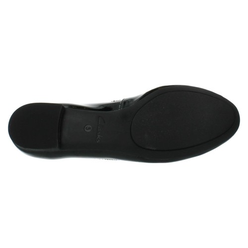 Clarks Carousel Ride Ladies Black Patent Casual Cushion Cell Ballerina Shoes