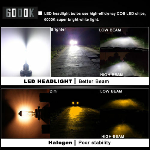 mini 9005+9006 LED Headlight Bulbs for Chevy Silverado 1500 2500 HD 3500 1999-06