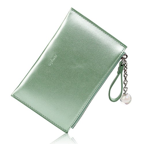 Mini Ladies Wallet Coin Purse Card Holder Charm Pouch solid color ZB