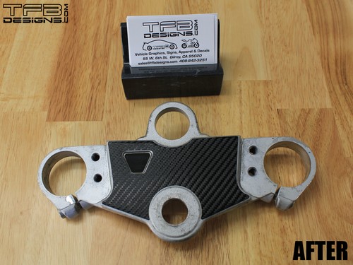 3M Vinyl Carbon Fiber Triple Clamp Decal 1999-2004 Triumph Sprint RS ST