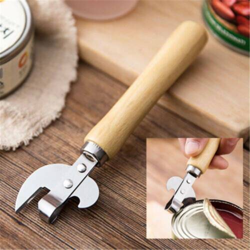 1pc Manual Metal Can Opener Side Cut Stainless Steel Bottle Opener Kitchen Tool 