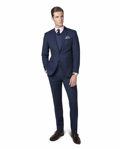 T.m lewin costume homme veste-blazer dington Slim Fit Navy Athlétisme