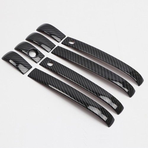 Carbon Black Door Handle Cover Decoration Trim for Jeep Grand Cherokee 2014-2018