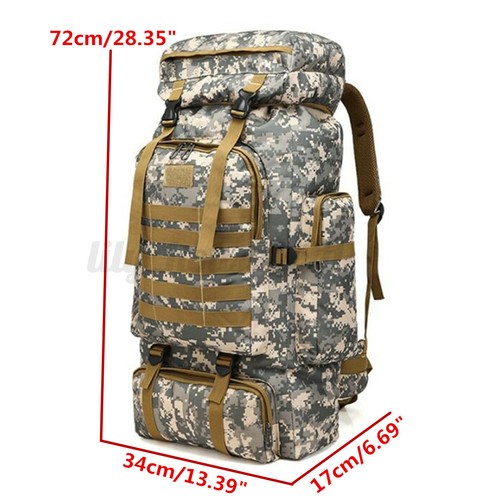 80L Rucksack Militär Trekkingrucksack Wasserdicht Kampfrucksack Camping