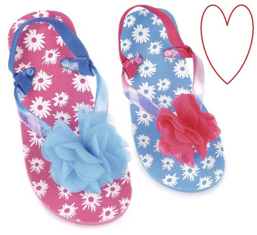 Girls Flip Flops Summer Sandals Shoes Pool Beach Childrens Holiday