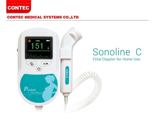 color pregnant woman Fetal Doppler,LCD Backlight 3MHz Probe Baby Heart Monitor