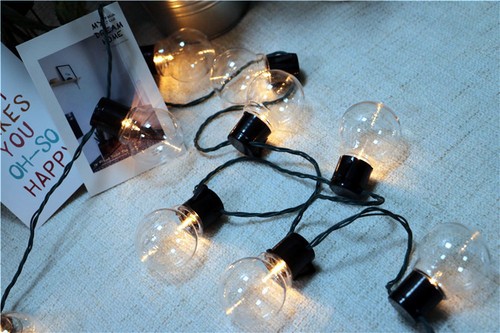 LAMPADINA Retrò ad energia solare da esterni Giardino Fata Stringa Bianco Caldo Luci di sfoltimento