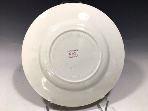 Vintage Maintenon K/&G Luneville Dinner Plate White//Red 8 3//4/"D
