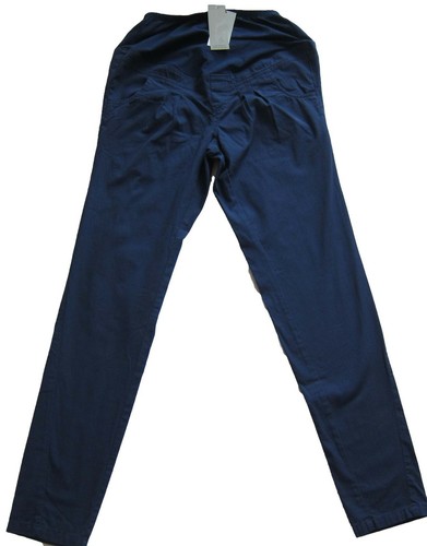 New Womens Blue NEXT Maternity Trousers Size 12 10 8 Long Regular RRP £30