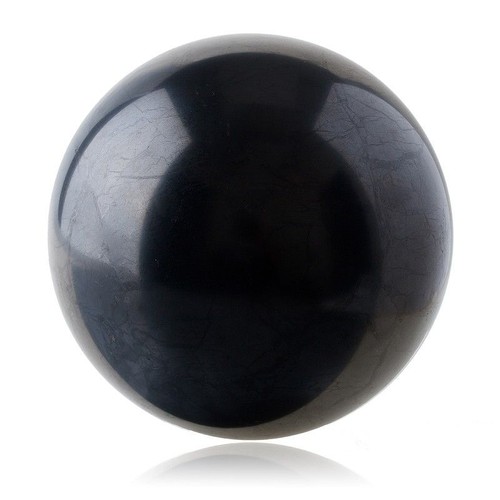 SHUNGITE POLISHED CRYSTAL SPHERE BALL RUSSIA 100 mm//3,94 in