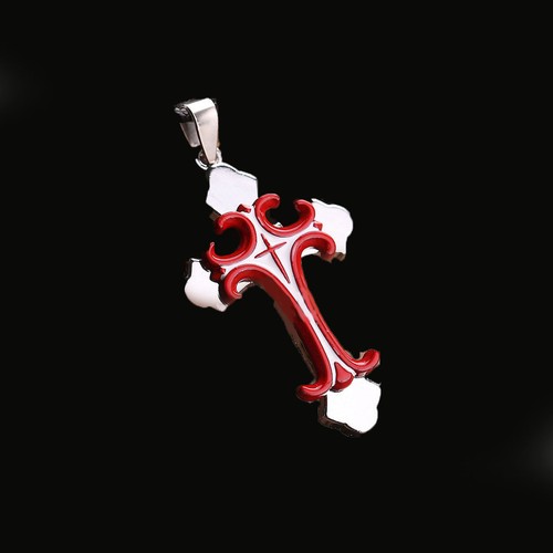 Unisex Men Women Stainless Steel Cross Charm Pendant Chain Necklace Chic Jewelry