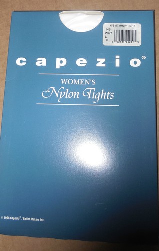 NWT Capezio 145 Stirrup Tights Child//Adult White Hold /& Stretch Lycra Praisewear
