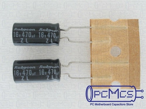 20 Pcs Rubycon ZL 16V 470UF High ripple current Low impedance Capacitor 8x16