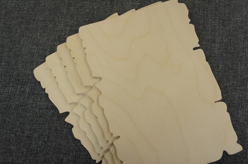 5 x Papyrus Holz Platte Menü Blank Geschenk Verschönerung Dekoration Bastel W75