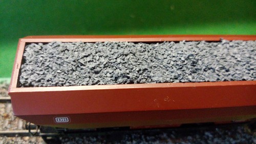 H0 enormemente para märklm 4631 por ejemplo schottereinsätze granito-gris con auténtico roca