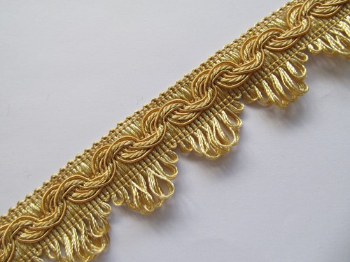 35mm SILKY POLYCOTTON FRINGED FAN BRAID Metre or Reel Upholstery Furnishing Trim