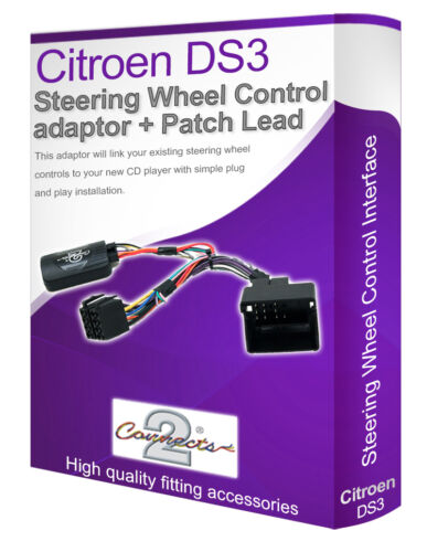 tallo estéreo de coche adaptador interfaz CITROEN DS3 volante control de plomo