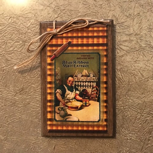 Cook Hang Tags Set6g **NEW** 5 Handcrafted Prim Wooden VINTAGE COOK Ornaments
