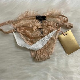 Agent Provocateur Teigan SOIREE Peach Silver Brief AP2 Small