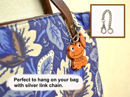 Corgi Handmade 3D Leather Keychain Dog Bag//Ring Charm *VANCA Made in Japan 26075