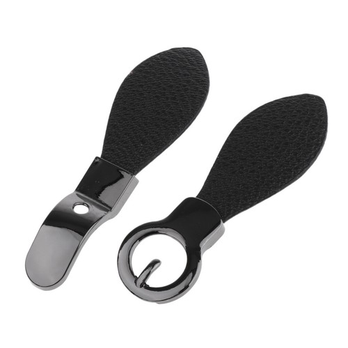 3 Pcs Dufflecoat Knebelverschluss Schwarz Leder Knöpfe Knebelknöpfe mit